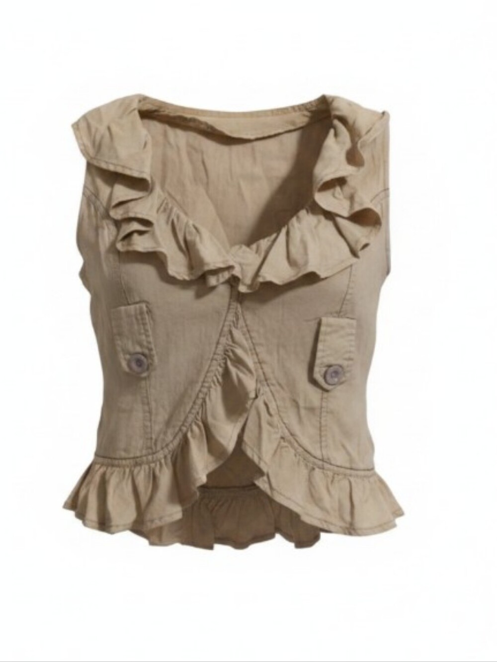 Wet Seal Vintage Vest Blouse